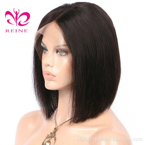 Top Selling Virgin Brazilian 8/10/12  inch bob wig ,HD lace front bob wigs human hair, double drawn human hair wig  black women